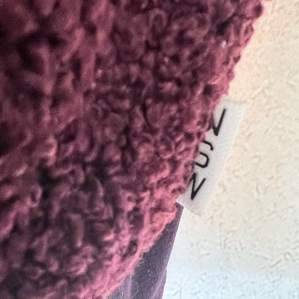 Nike Sportswear NSW Sherpa Windrunner Maroon Fleece Jacket 930316-659 - Picture 11 of 16